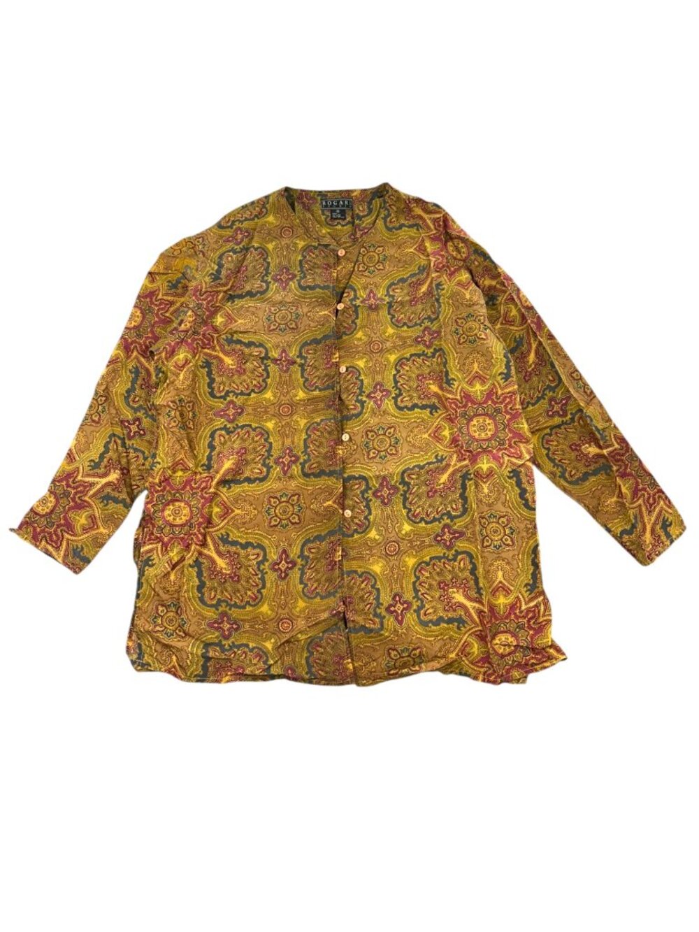 Vintage Bogari Studio Band Collar Button Up